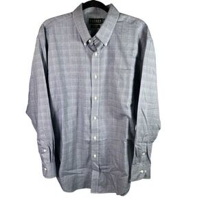 Lauren Ralph Lauren Men 17 1/2 34/35 Classic Fit Non‎ Iron Plaid Button Down